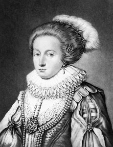 Elizabeth Stuart, Queen of Bohemia (1596-1662) illustrasjon fra 